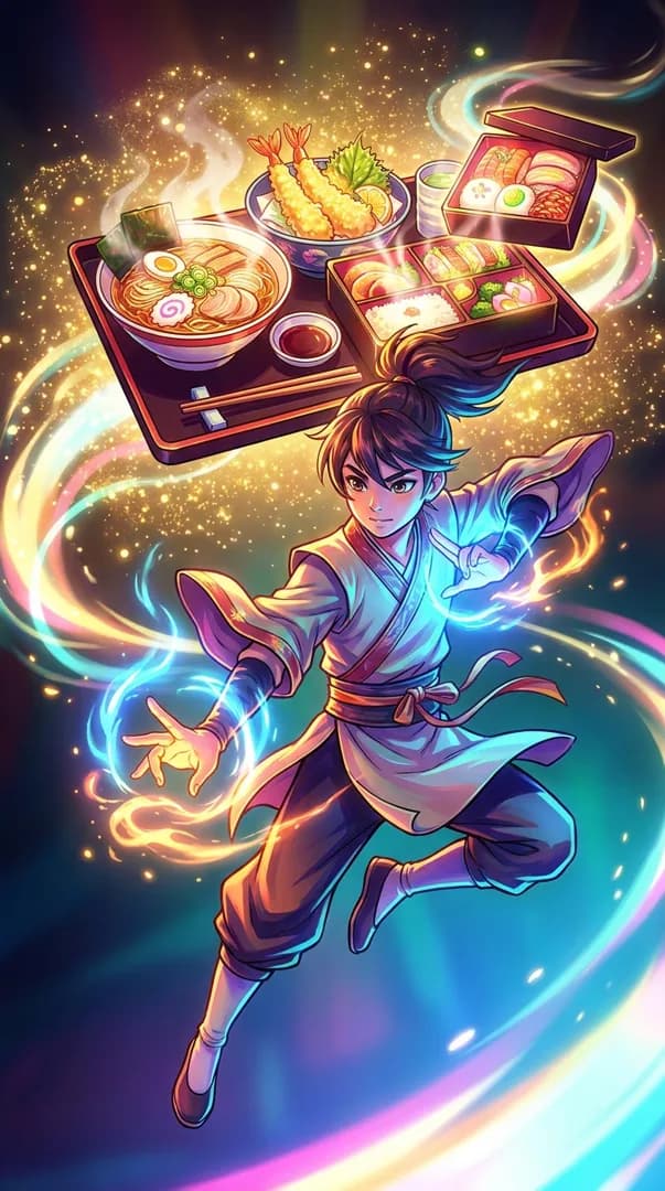 Example image: Food Jutsu / Summon Reveal — Detail-Prompt