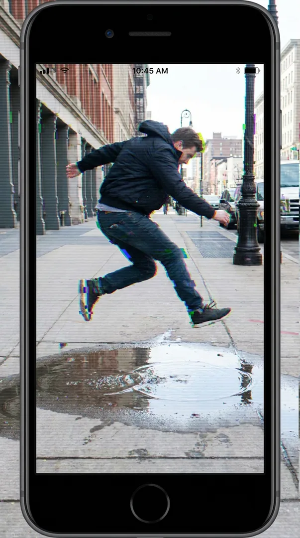 Example image: Stuck-Frame Glitch Edit — Detail Prompt