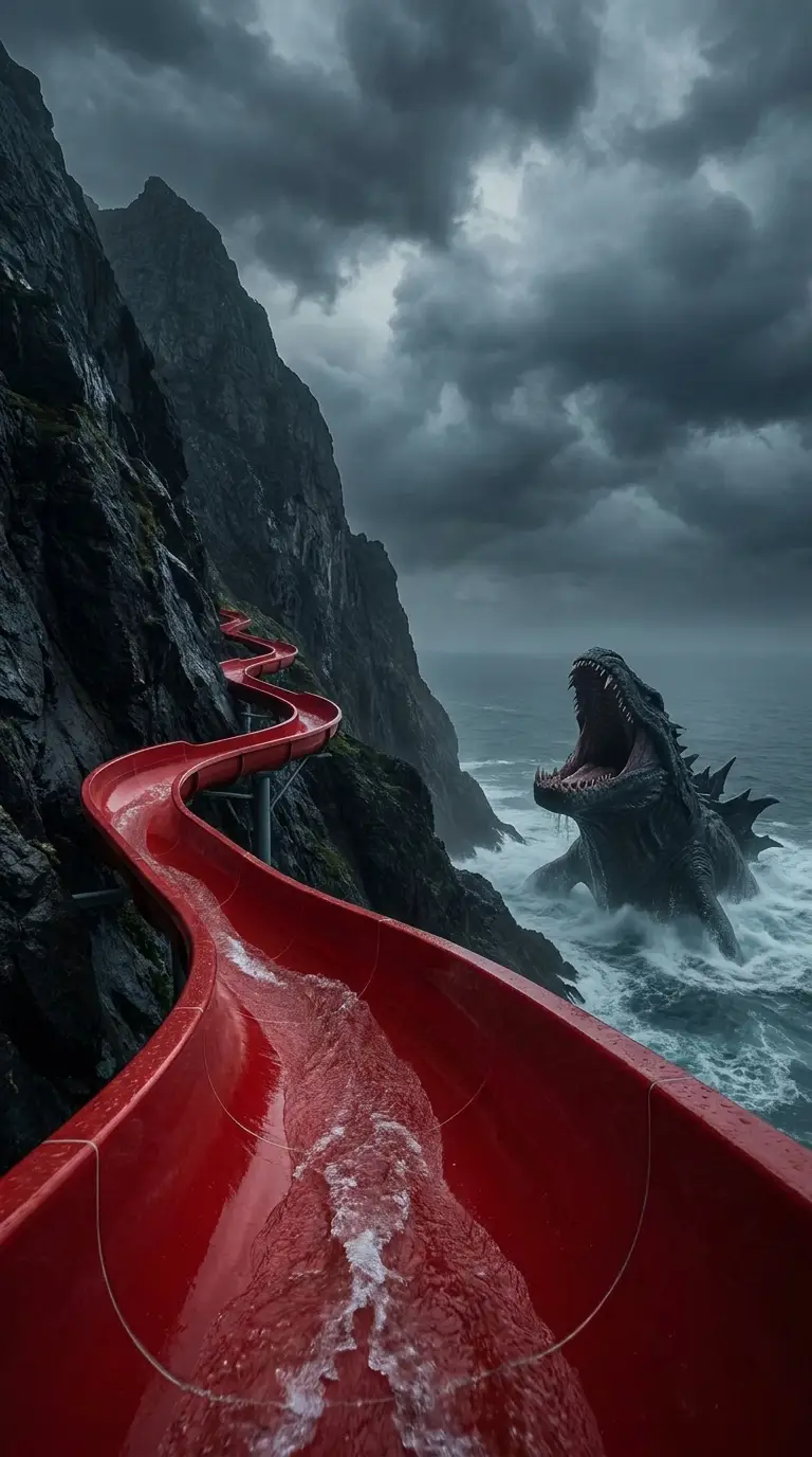Example image: Nightmare Slide POV (monster at the bottom)