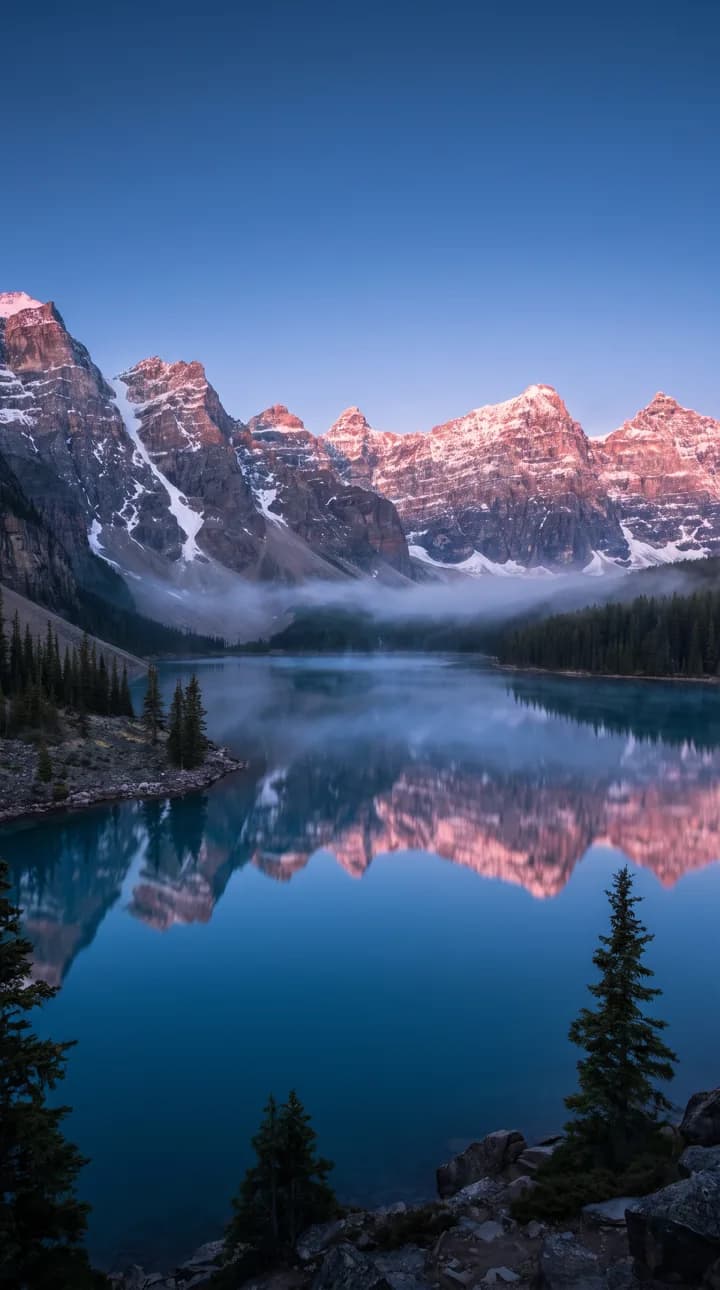 Example image: Alpine lake at dawn