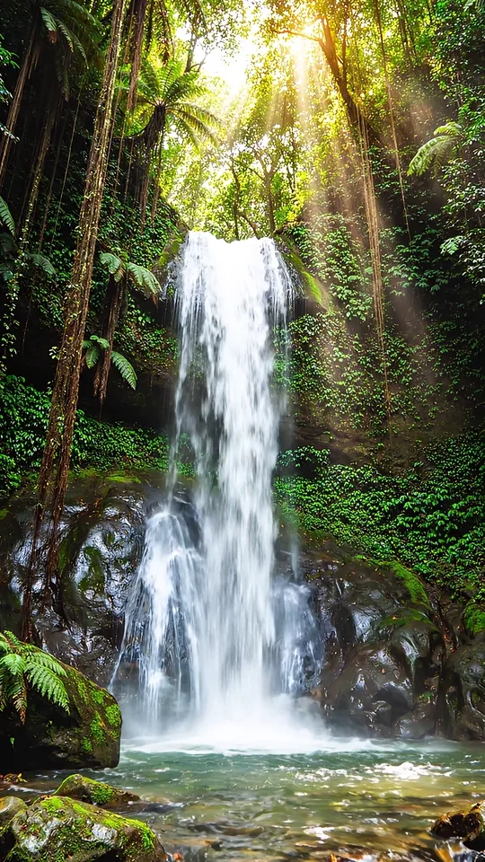 Forest waterfall
